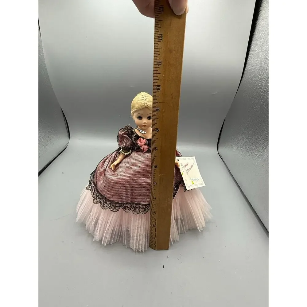 Madame Alexander Portrettes Doll Pink Black Gown 8” Tagged Vintage